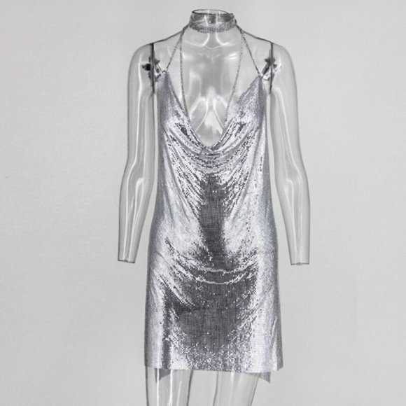 Kendall Silver Chainmail Dress - Picture 3 of 7